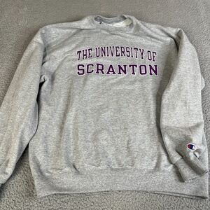 University of Scranton Champion Sweatshirt Men XL Gray Purple Sweater